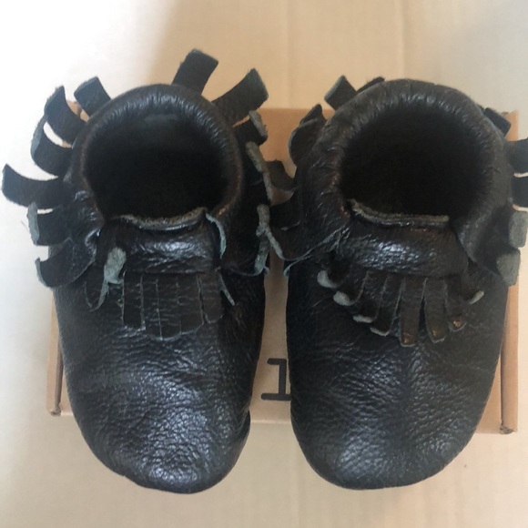 Minimoc Narwhal Size 3 Leather Moccasin - Picture 2 of 8